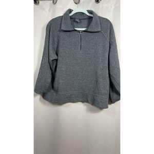 Nike Sweater Womens Large Gray Fleece Quarter Zip Golf Outdoors Hiking Mountain